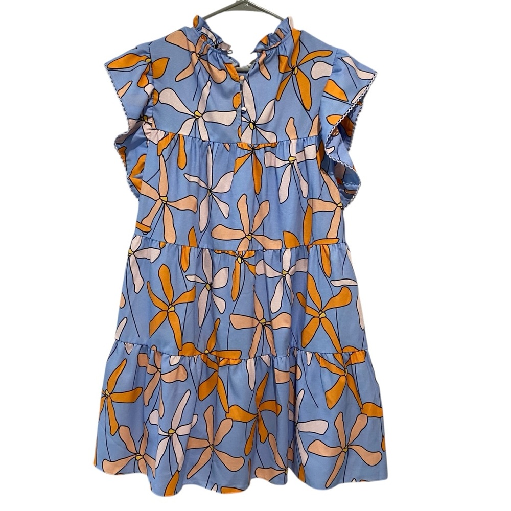 CROSBY by Mollie Burch Blue Floral Tiered Sundress - Picture 3 of 7